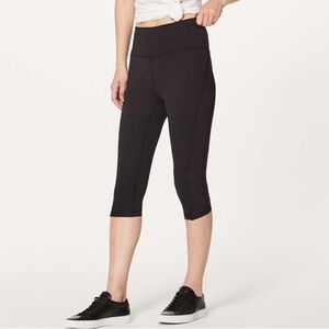 lululemon athletica Black Cropped Pants